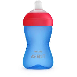 Copo de Aprendizagem c/ Bico Macio 300ml - Azul/Vermelho