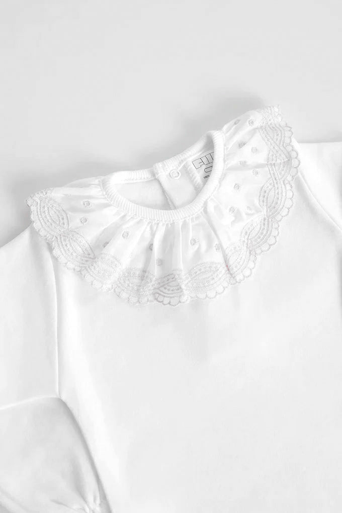 Body c/ Gola Renda Bordada Cardado
