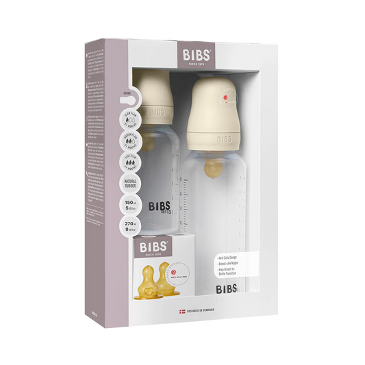 Bibs - Conjunto de 2 Biberões Plástico Látex - Ivory 150ml/270ml
