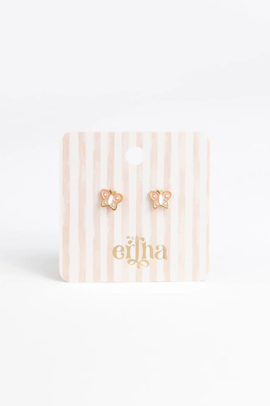 Brincos Studs Earrings - Baby butterfly