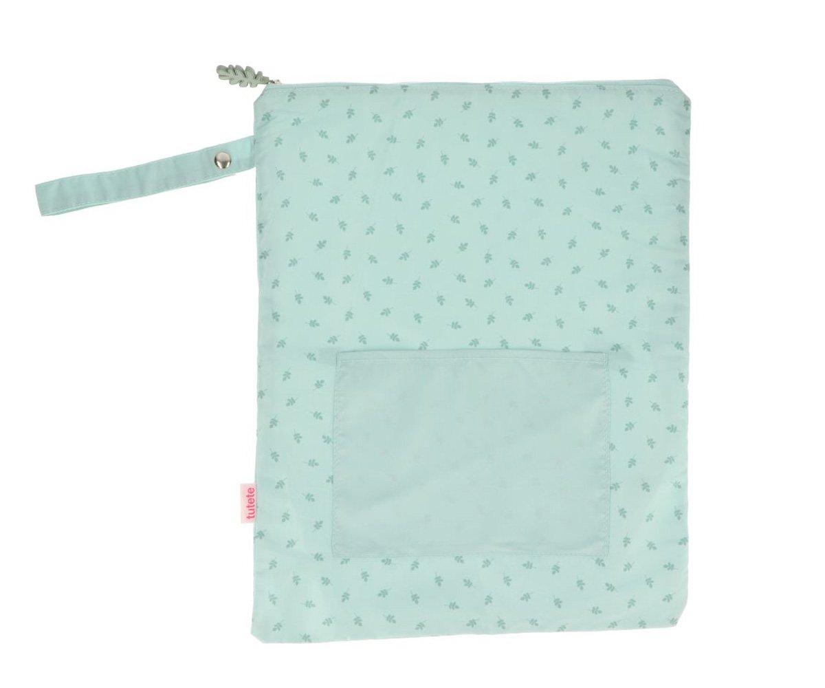 Bolsa Grande Impermeável Personalizável - Leaves Sage