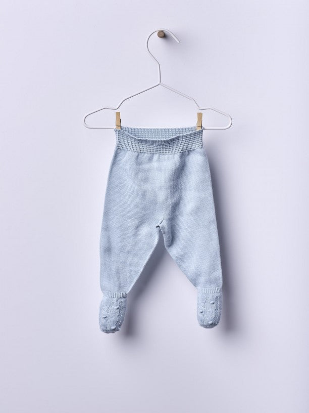 Calças com pé tricotadas em algodão orgânico - PURE FEELINGS
