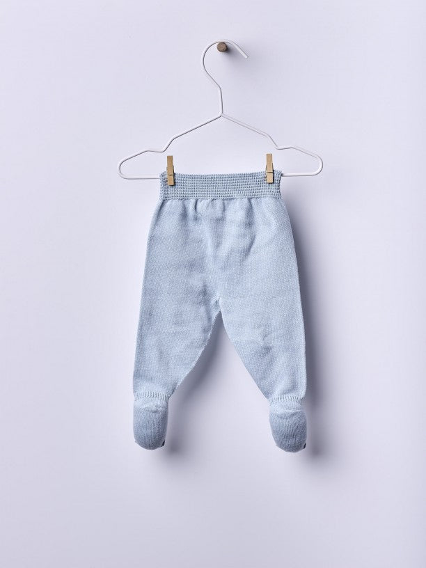 Calças com pé tricotadas em algodão orgânico - PURE FEELINGS