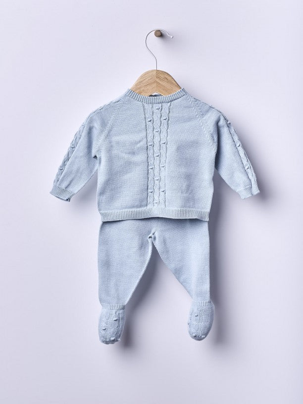 Calças com pé tricotadas em algodão orgânico - PURE FEELINGS