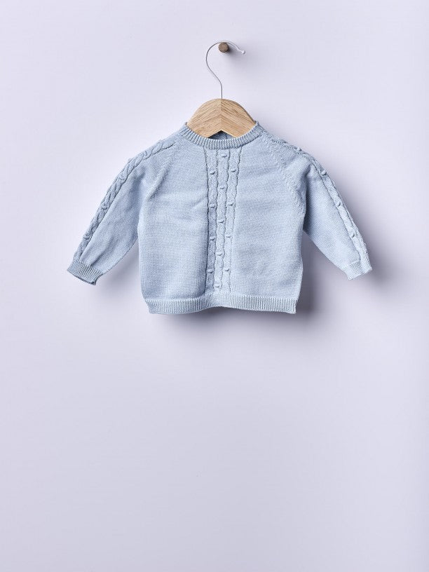 Camisola de manga comprida tricotada em algodão orgânico - PURE FEELINGS