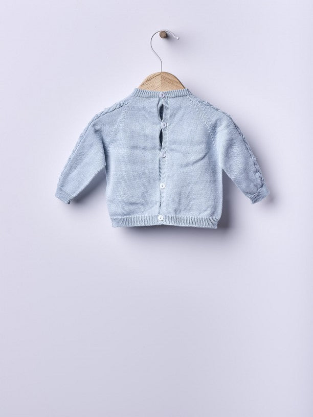 Camisola de manga comprida tricotada em algodão orgânico - PURE FEELINGS