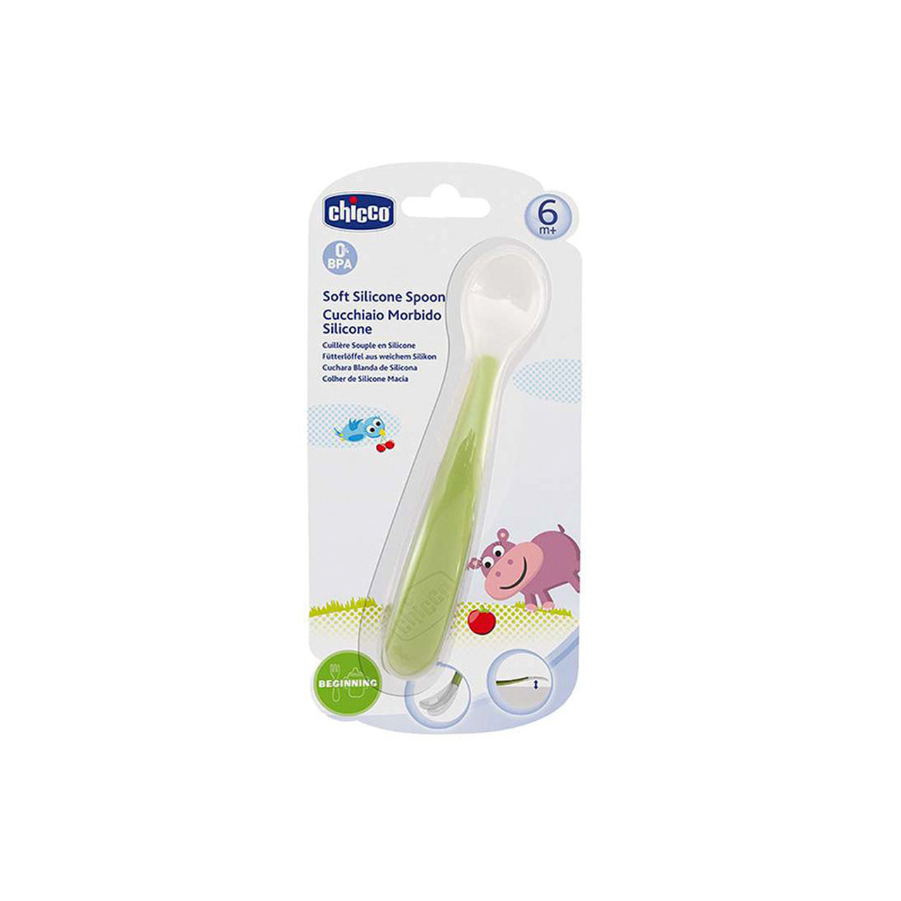 Colher de silicone 6m+