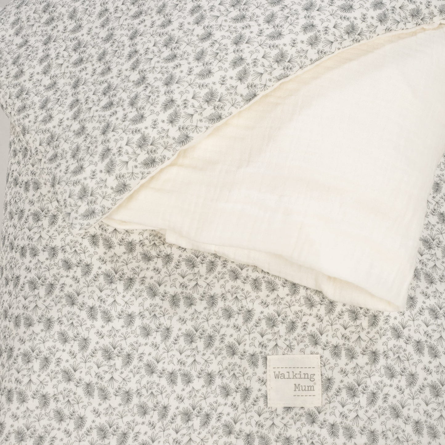 Walking Mum - Conjunto de Edredão + Lençol Ajustável + Almofada Gala Mint 120×60 cm