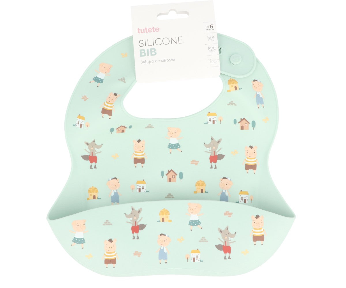 Babete Silicone Tutete - The Three Little Pigs