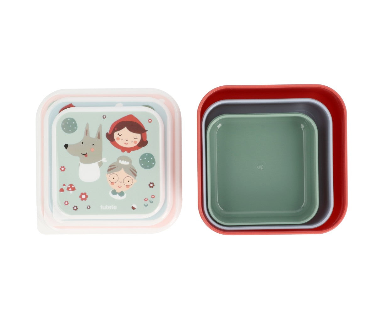 Pack 3 Caixas Lancheiras Tutete - Little Red