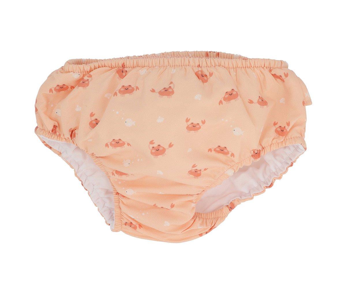 Cueca Fralda Banho com Folho Crab Coral