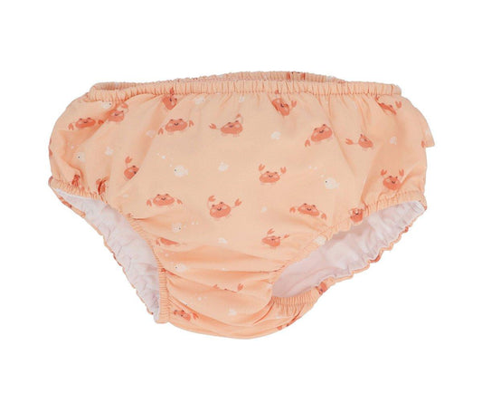 Cueca Fralda Banho com Folho Crab Coral