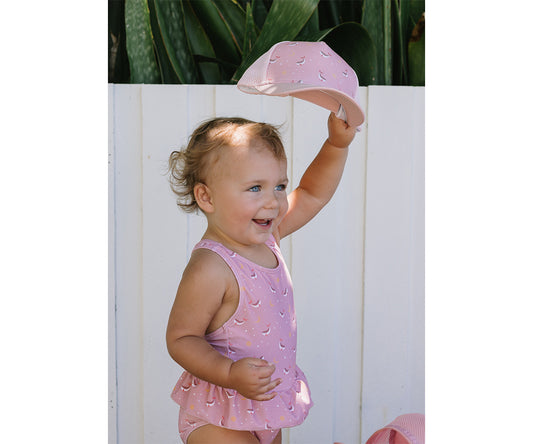 Fato de banho Monnëka com alças cruzadas Whale Pink