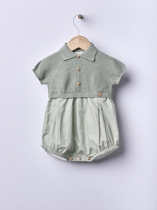 Fofo polo de manga curta em tecido xadrez Vichy - SUMMER IN THE VILLAGE