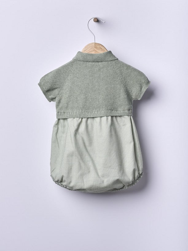 Fofo polo de manga curta em tecido xadrez Vichy - SUMMER IN THE VILLAGE