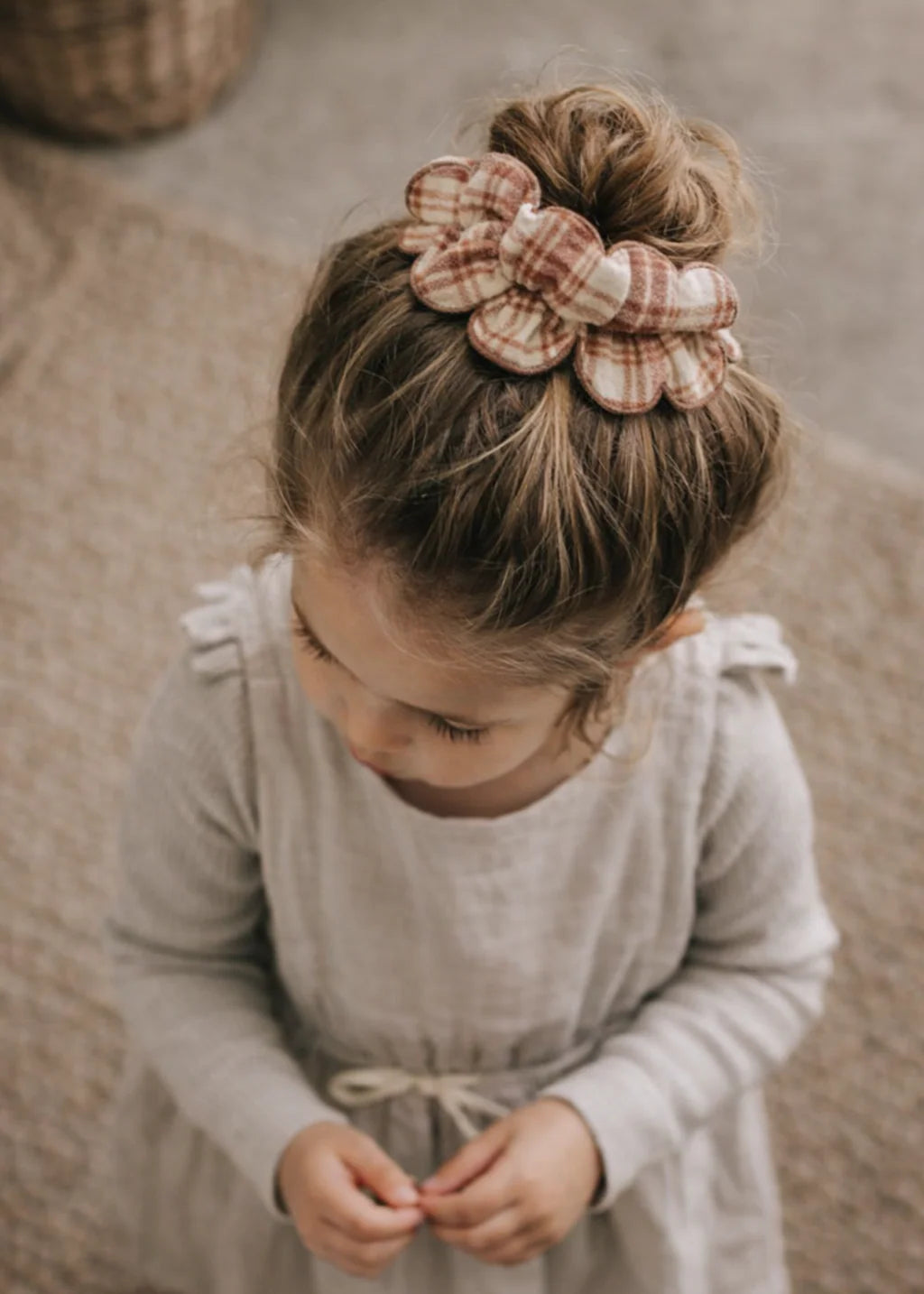 Elástico para Cabelo Scrunchie Honey Plaid | Mrs Ertha