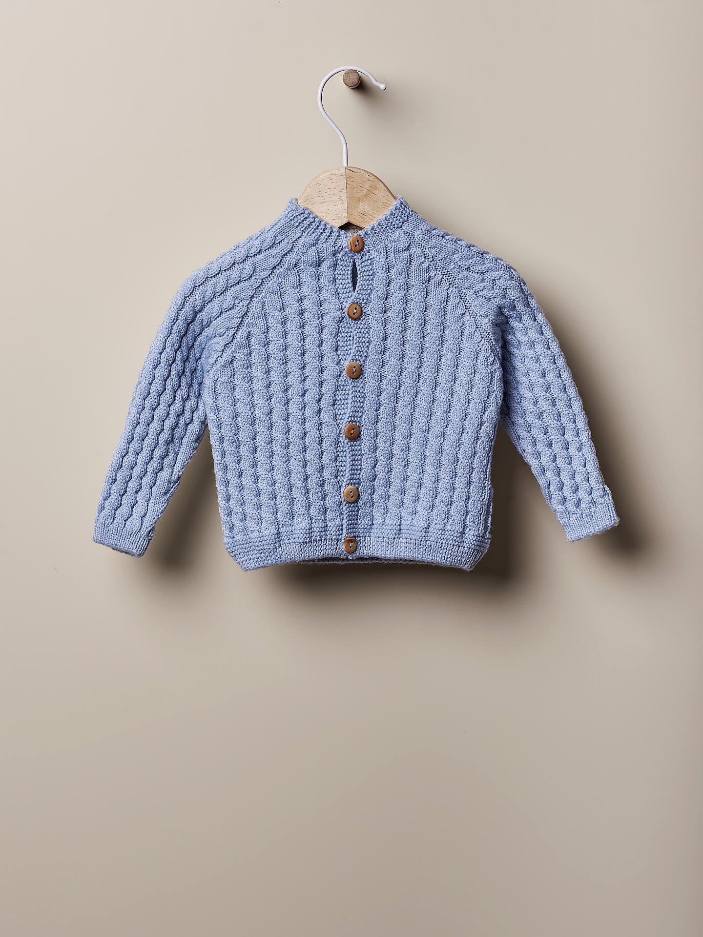 Casaco tricotado- Azul Bebé