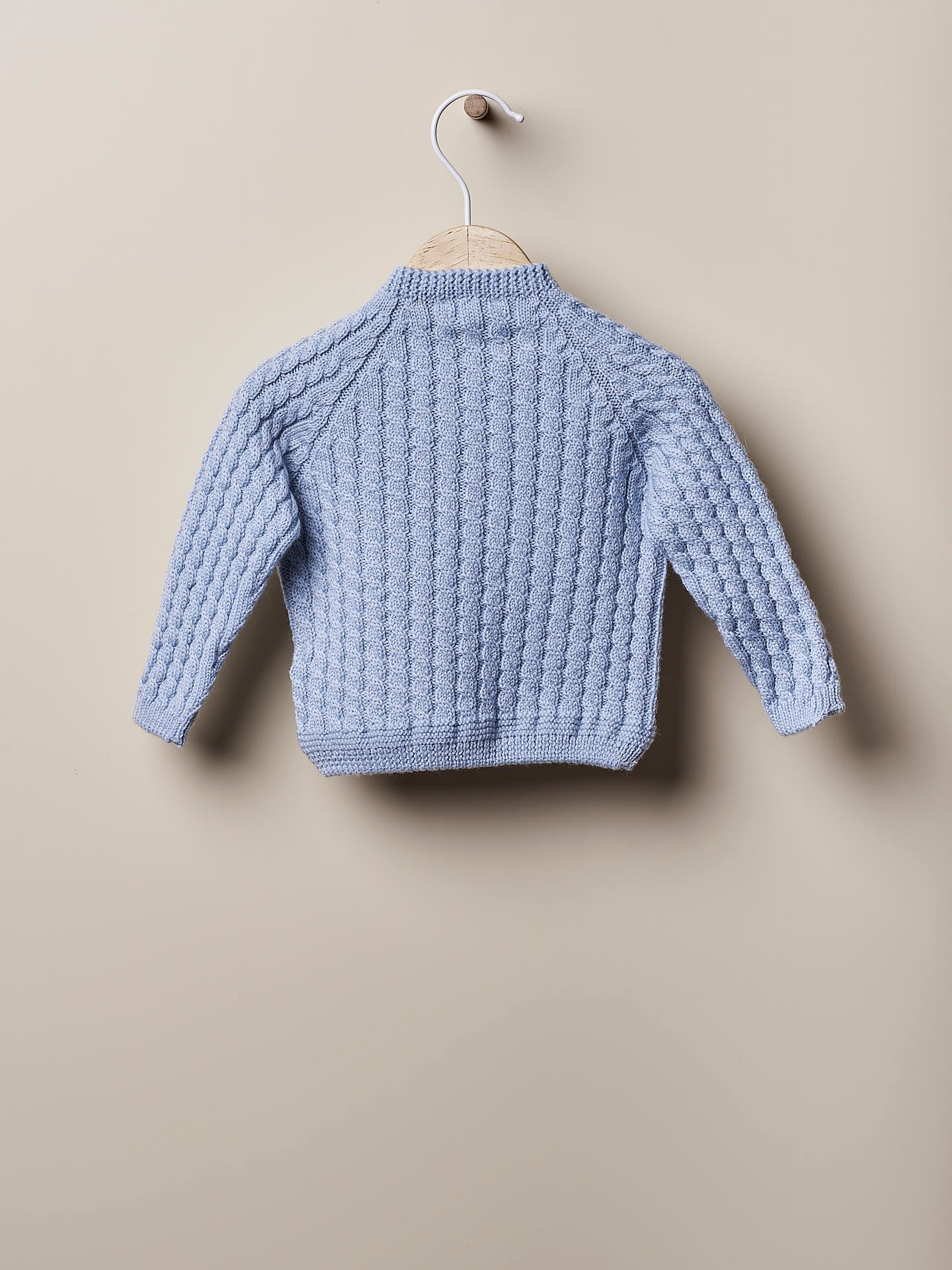 Casaco tricotado- Azul Bebé
