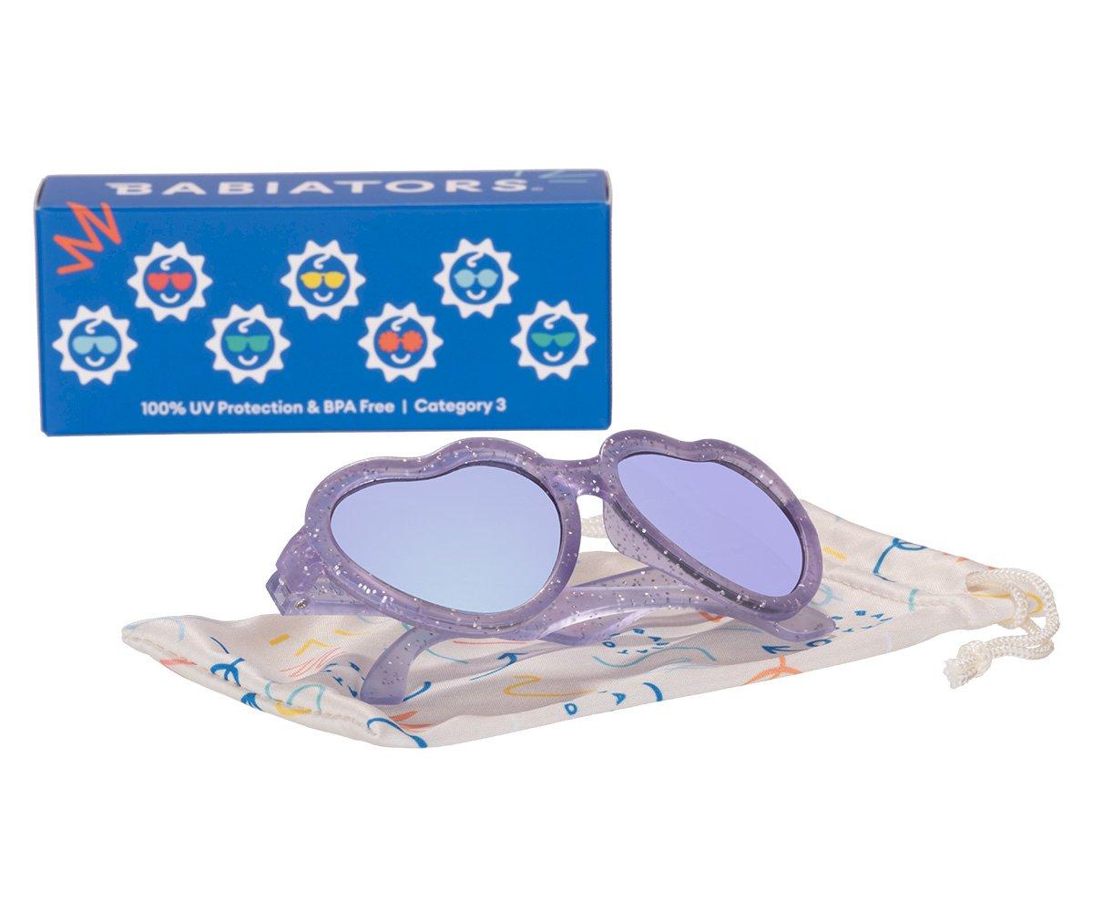 Óculos de Sol Flexíveis - Hearts Lavender Shimmer