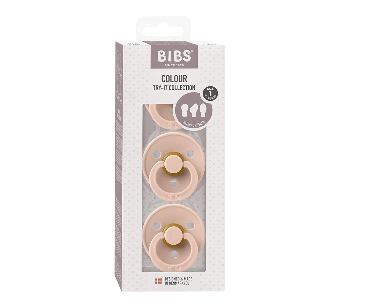 Pack 3 Chupetas BIBS Try-It Blush