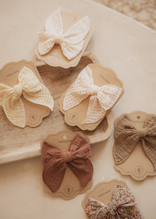 Laço Fable Bow Clip - Organic Squares