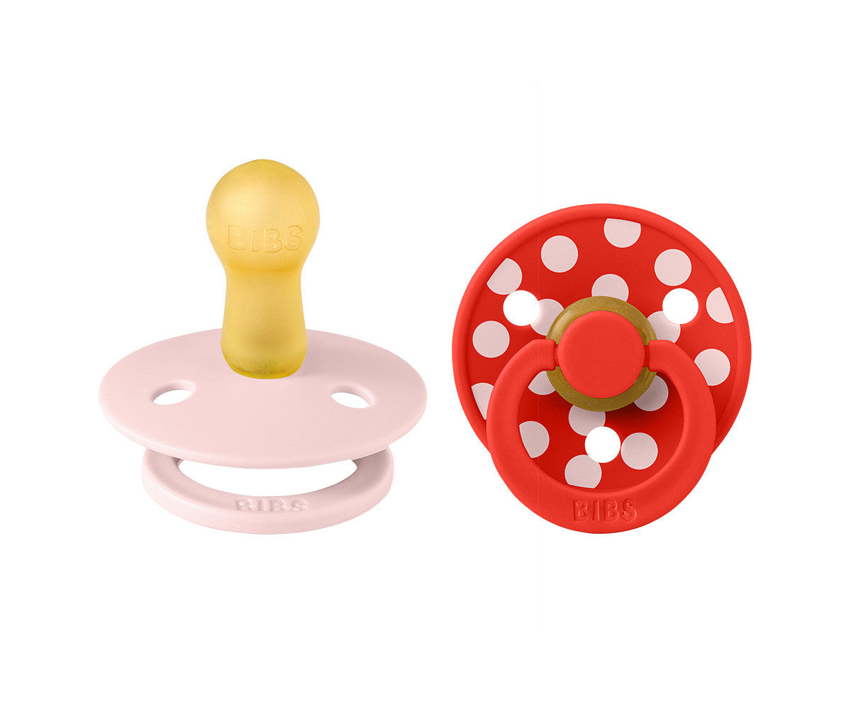 BIBS Studio Colour - Round Polka Blossom/Candy Apple