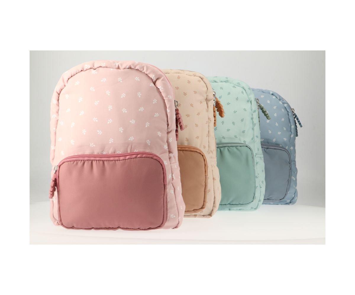 Mochila Infantil Acolchoada - Leaves Pink