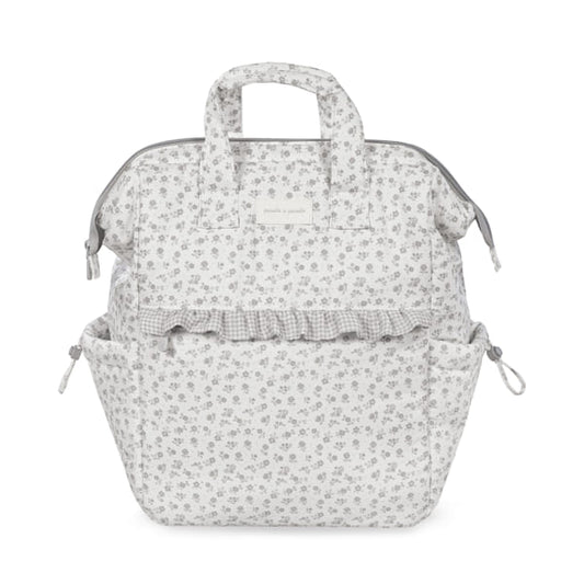 Pasito a Pasito Mochila - Little Bloom Flowers Gris Pasito a Pasito