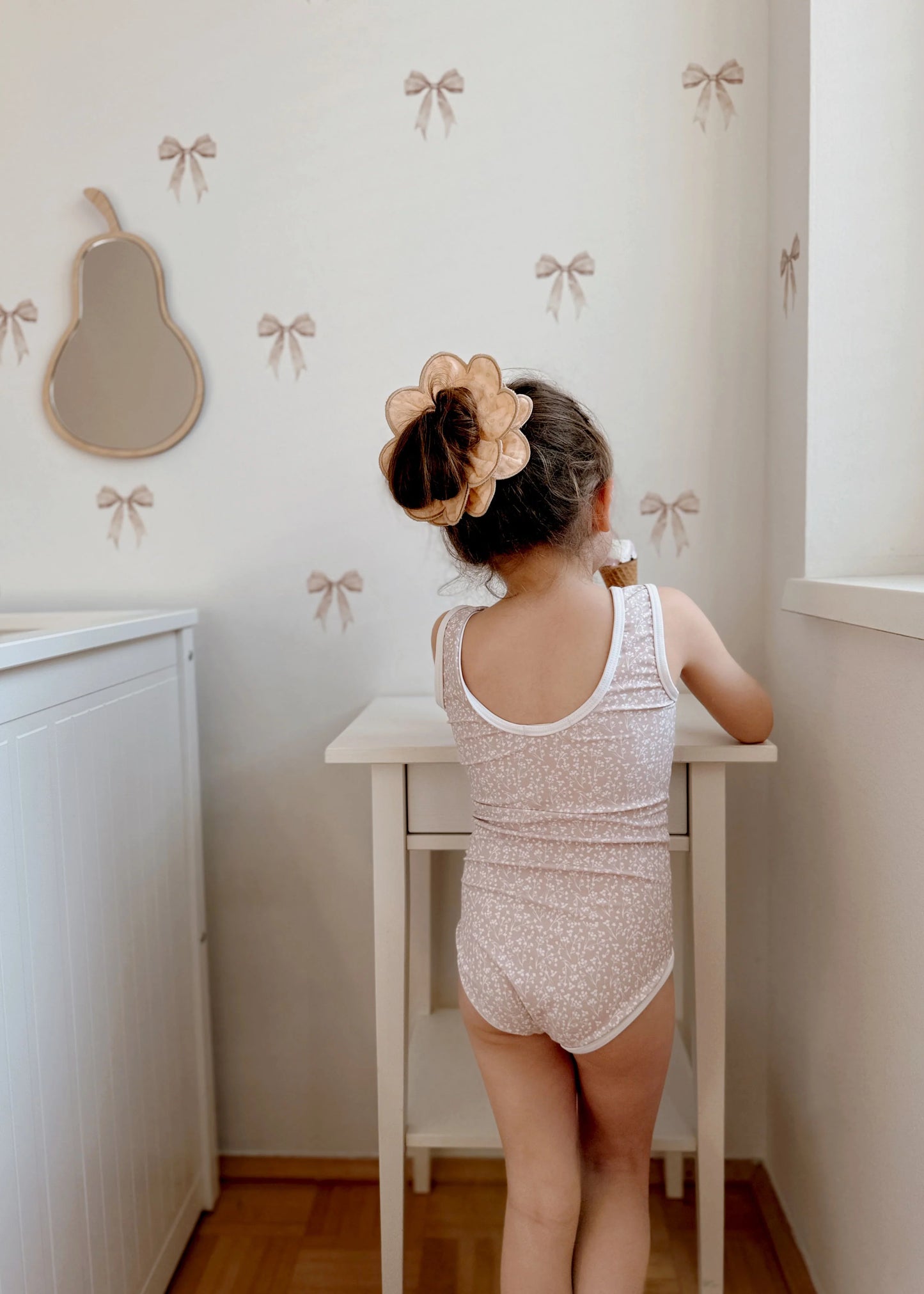 Elástico para Cabelo Scrunchie Neutral Dots | Mrs Ertha