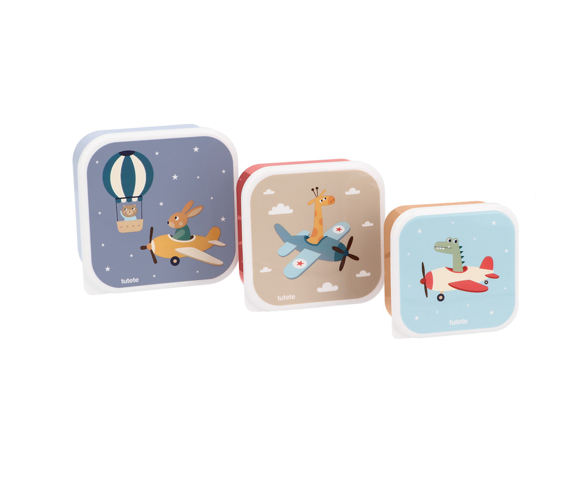 Pack 3 Caixas Lancheiras Tutete - Planes