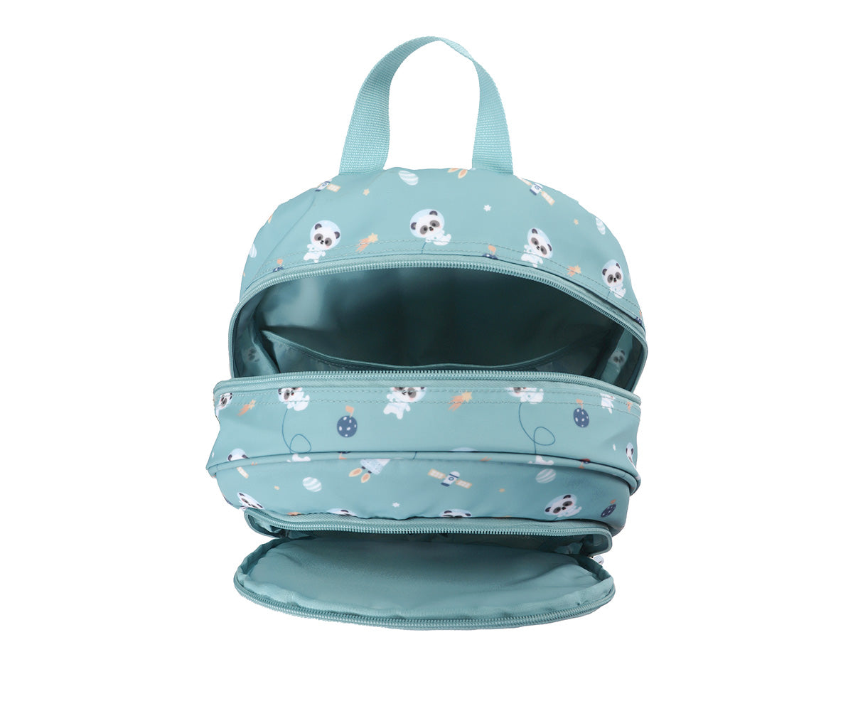 Mochila Média + Porta-chaves Personalizável Tutete - Pandas in Space