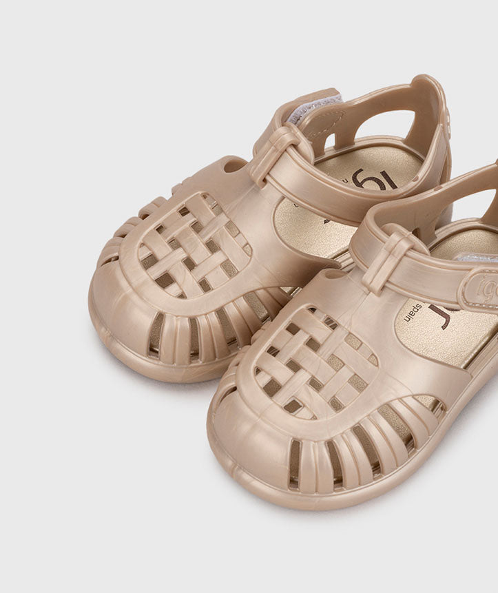 Sandálias Tobby Metal Platino