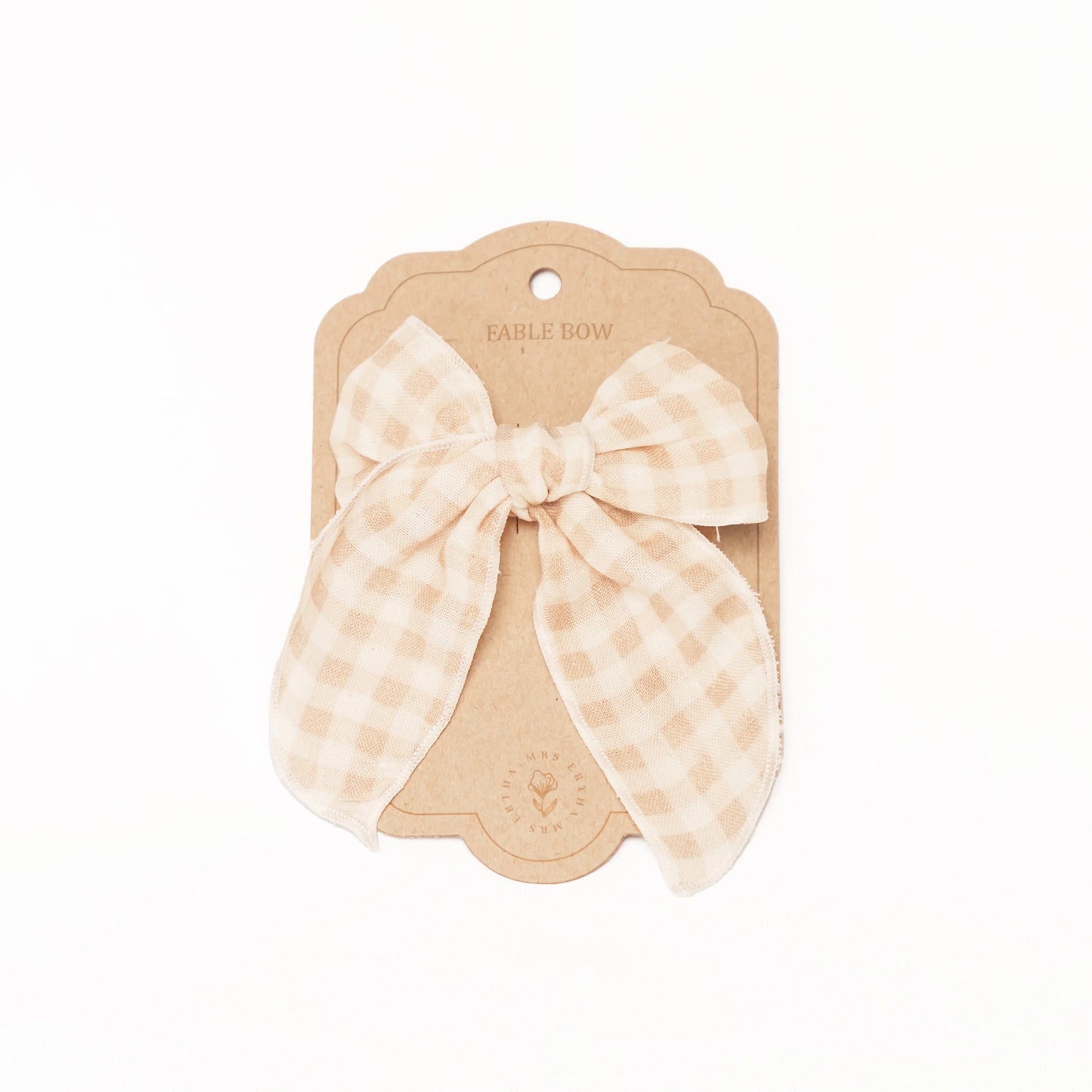 Fable Bow Clip - Soft Squares