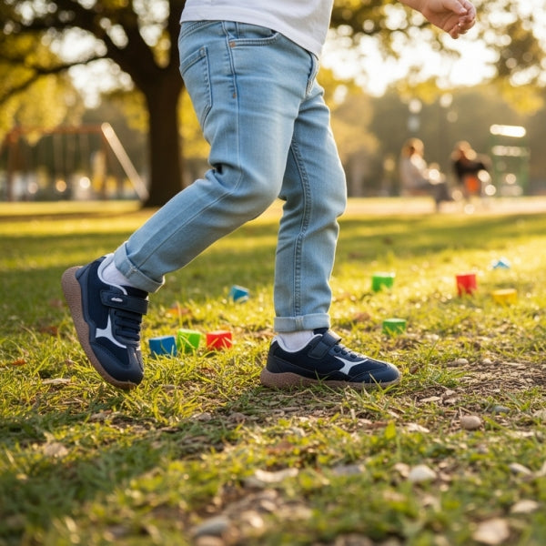 Ténis Retro em Mesh com Atacador Elástico e Velcro Barefoot - Chetto