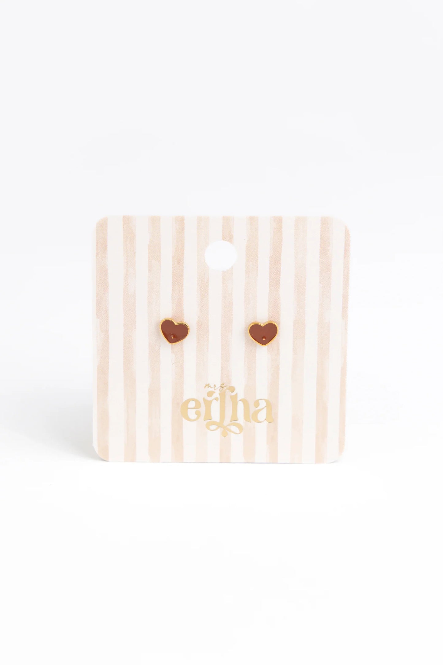 Brincos Studs Earrings - Tiny Heart