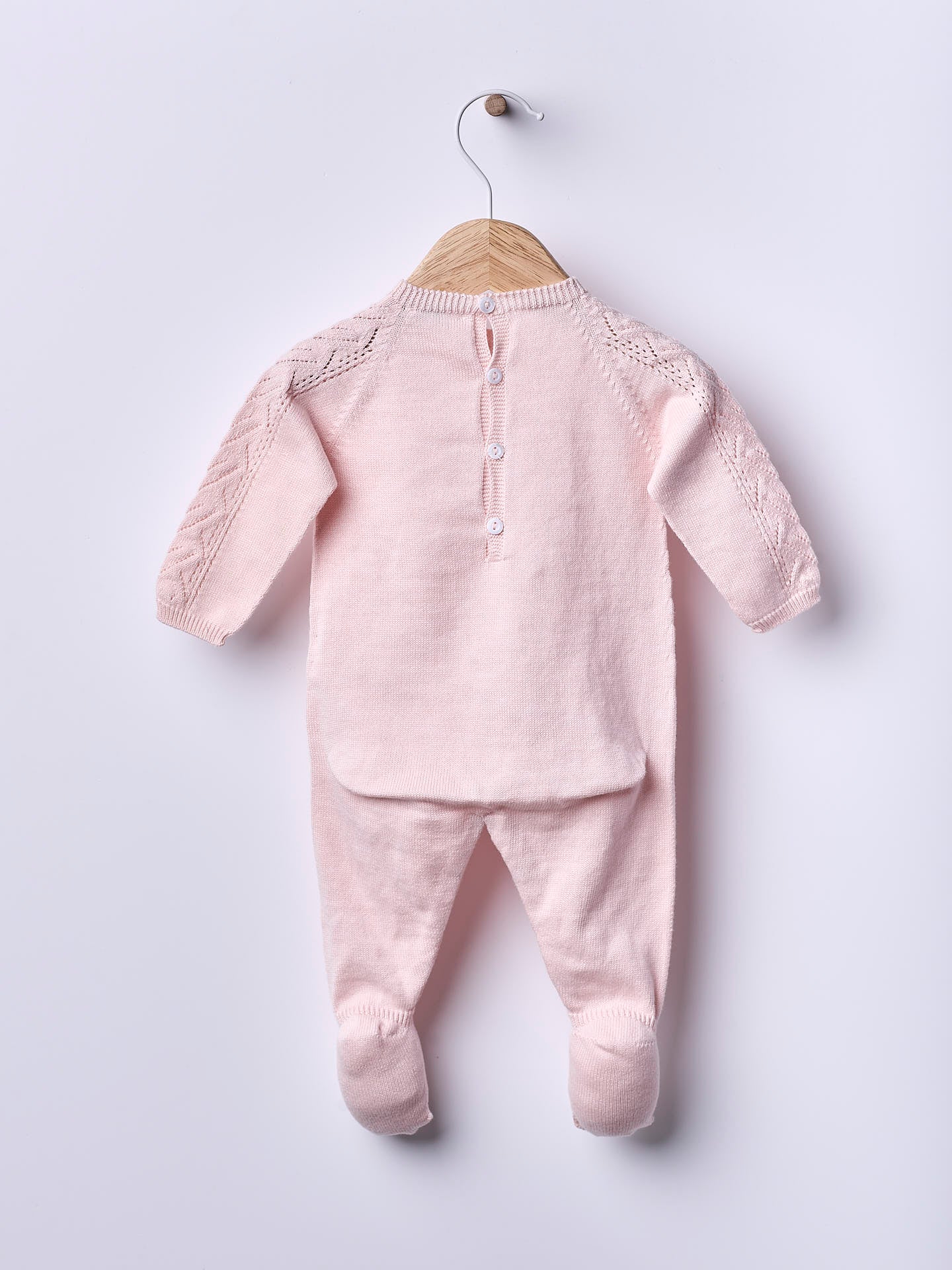 Babygrow tricotado em algodão orgânico - ROMANTIC SPRING DAY