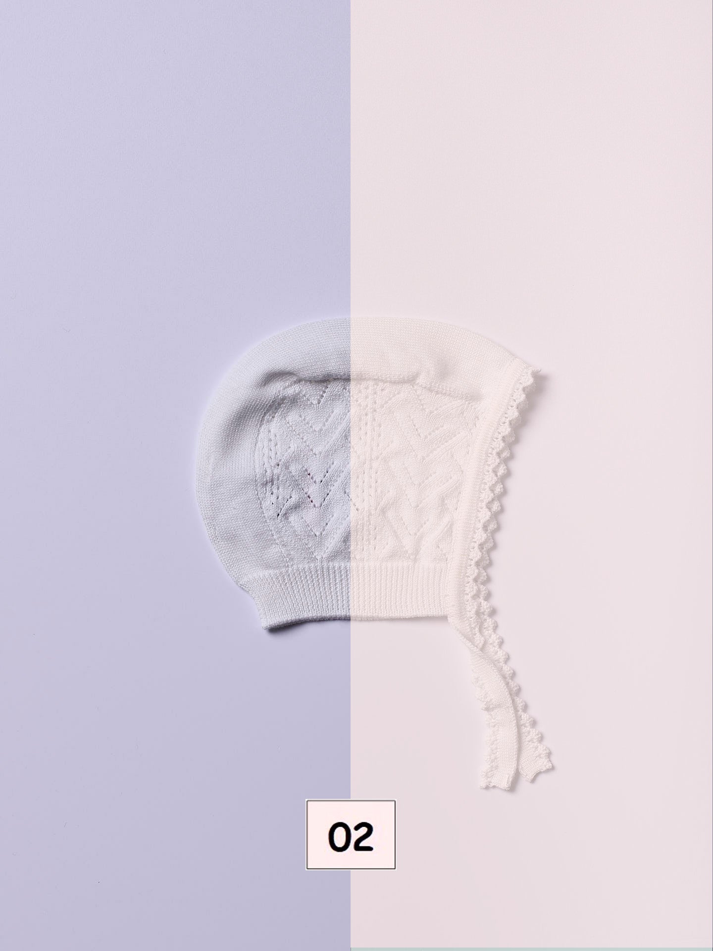 Touca tricotada em algodão orgânico Rosa - ROMANTIC SPRING DAY