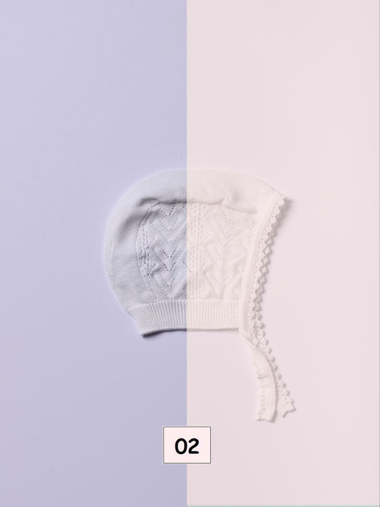 Touca tricotada em algodão orgânico Rosa - ROMANTIC SPRING DAY