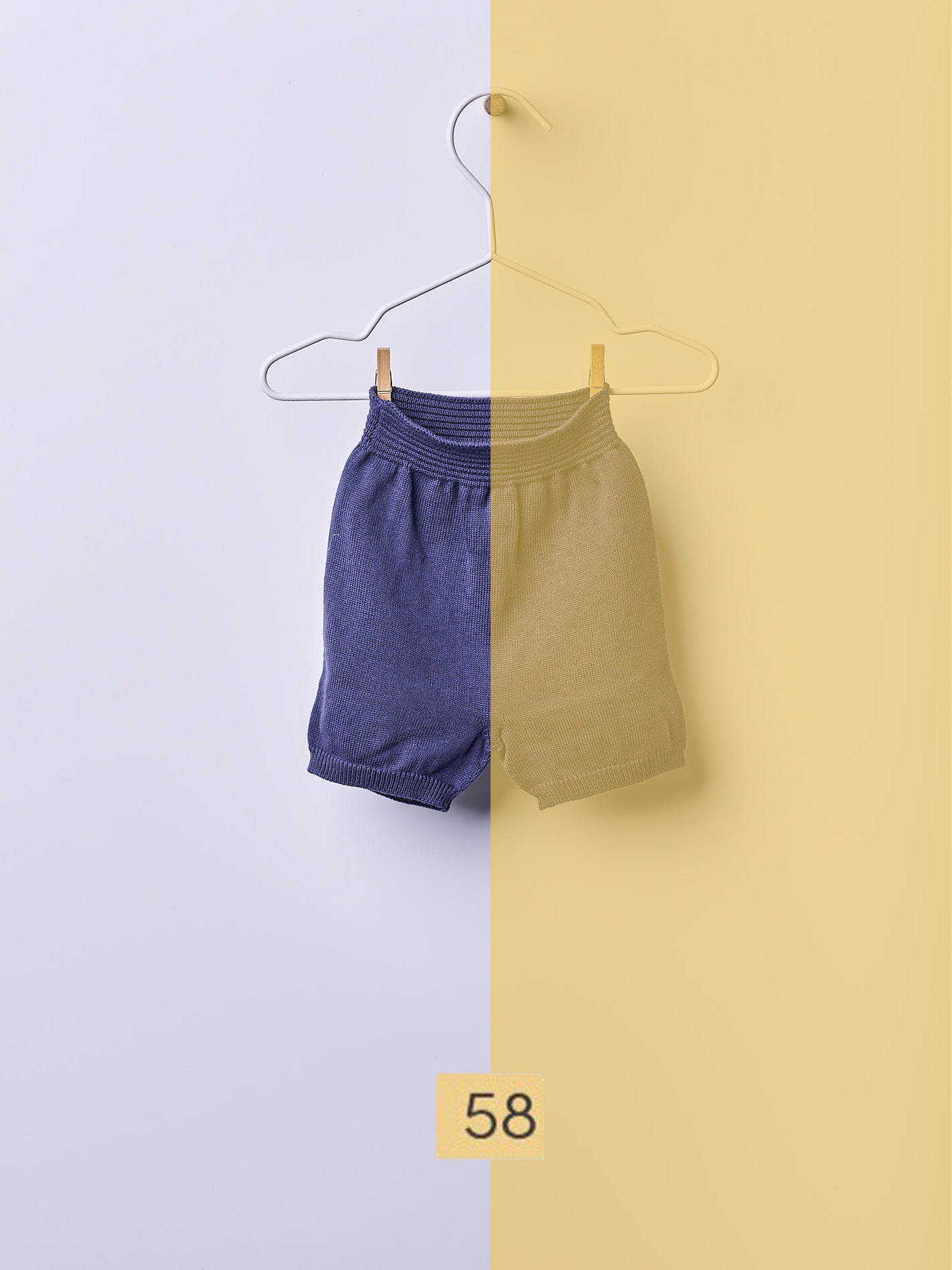 Calções tricotados em algodão orgânico Sundress - SEA BREEZE