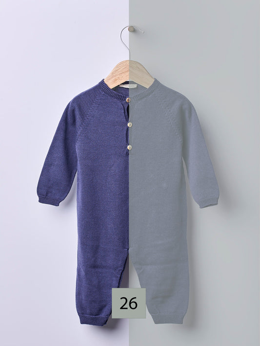 Macacão tricotado em algodão orgânico Verde seco - SEA BREEZE