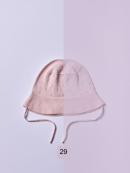 Chapéu de sol tricotado em algodão orgânico Lilás - BREEZE