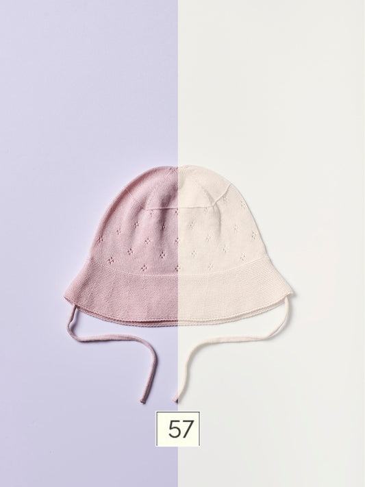 Chapéu de sol tricotado em algodão orgânico Egret - BREEZE