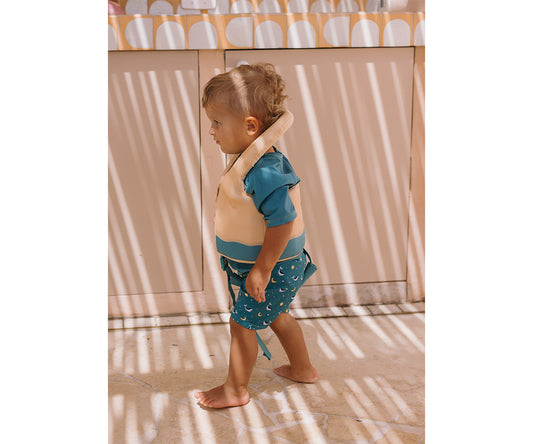 Calções de Banho Justos Monnëka Whale Teal