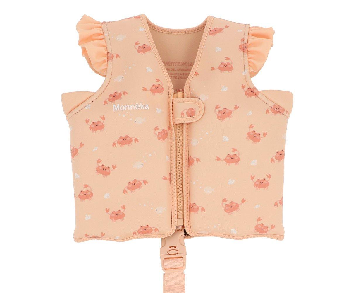 Colete Flutuador com Folhos Crab Coral