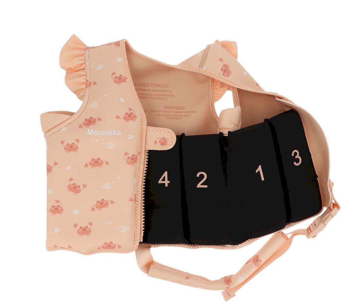 Colete Flutuador com Folhos Crab Coral