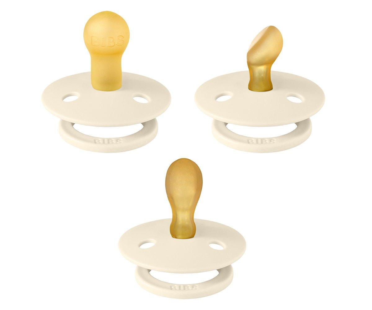 Pack 3 Chupetas BIBS Try-It Ivory