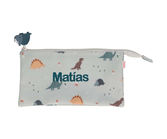 Estojo 3 Compartimentos Personalizável Dinos World