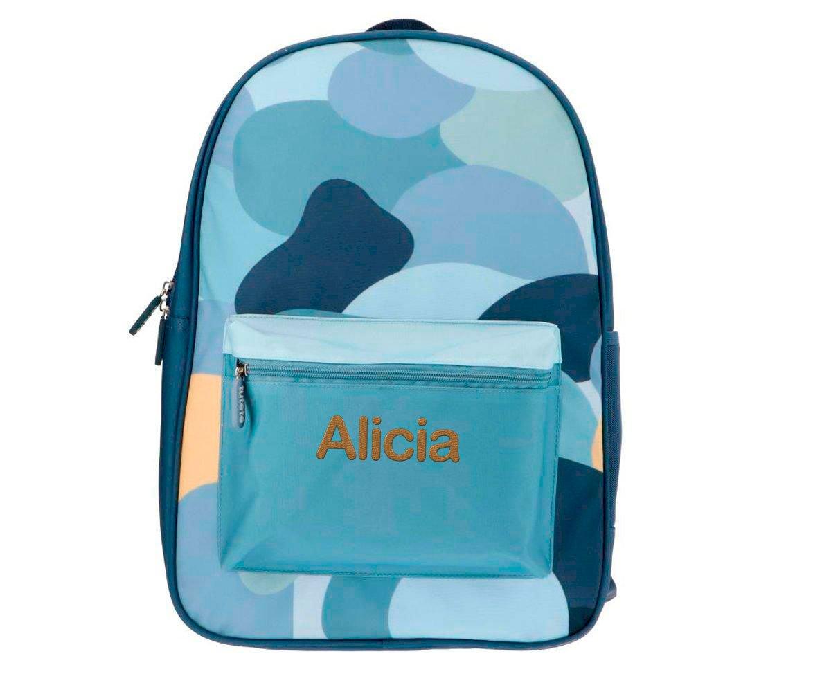 Mochila Escolar Grande Personalizável - Dunes Azul