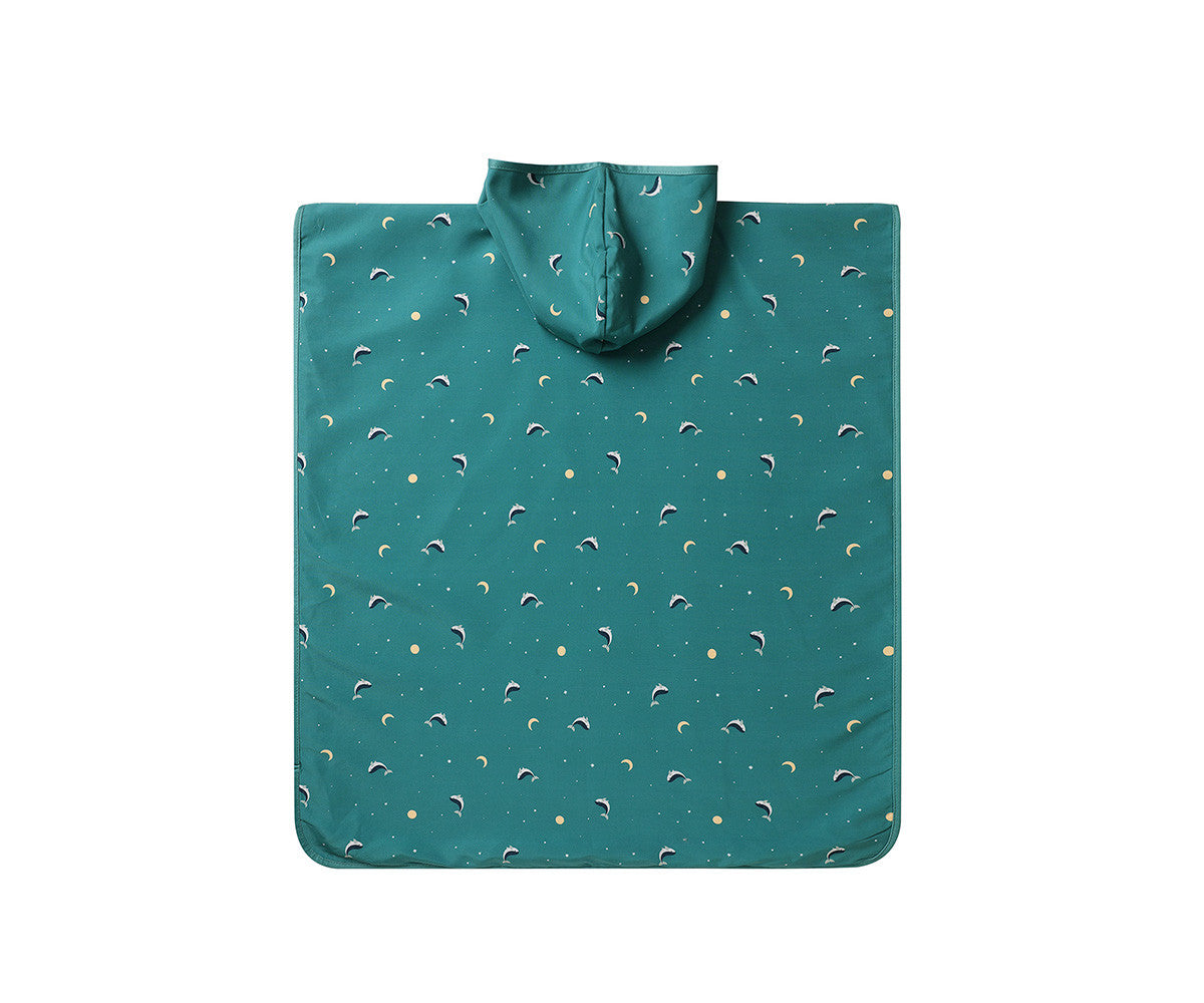 Poncho de Praia Monnëka Whale Teal