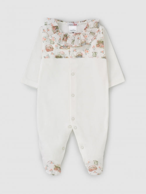Mighty Love - Babygrow com Gola e Detalhes Estampados Piquenique
